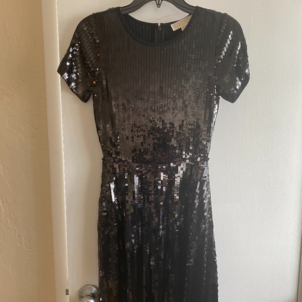 a mini Black dress